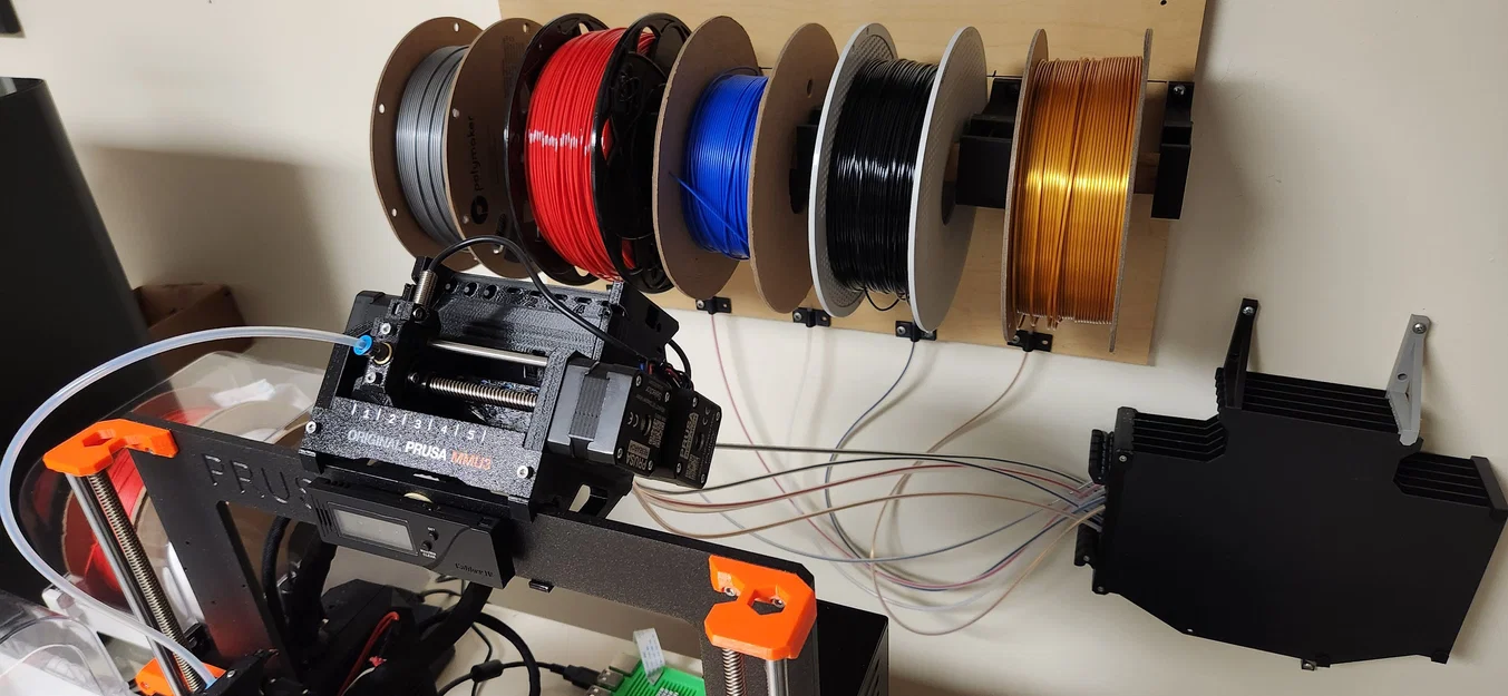 Giá treo cuộn filament MMU3 gắn tường (MMU3 Wall Mount Spool Holder) - Image 2