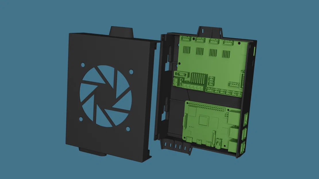 Case MCU + Raspberry Pi 3B/4B cho Sovol SV06/SV06 Plus kèm quạt 80*10 - Image 1