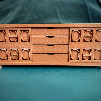 Tủ Credenza nhà búp bê MCM tỉ lệ 1:12