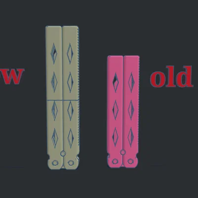 Tay cầm dài hơn + mặt trơn của Balisong Sanford Prime