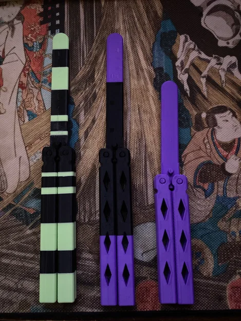 Tay cầm dài hơn + mặt trơn của Balisong Sanford Prime - Image 3