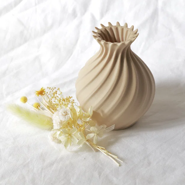 Bình hoa xoắn ốc 3D (Twisted Pot) trang trí nhà cửa độc đáo - Image 4