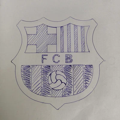 Stencil logo Barcelona | FCB