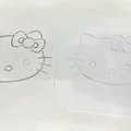 Mẫu khuôn vẽ (Stencil) Hello Kitty 3D đáng yêu cho bé và người lớn - Thumbnail 2
