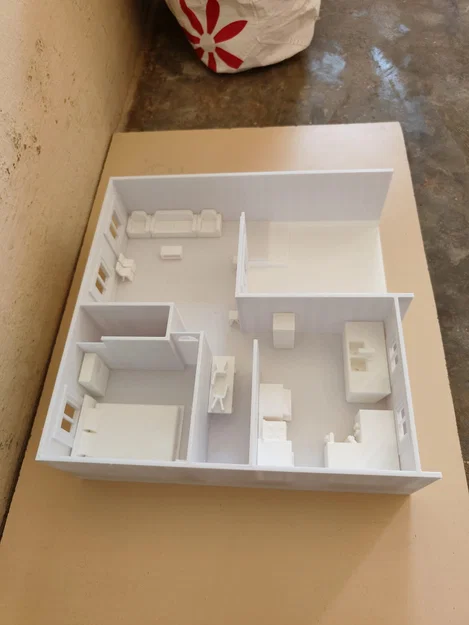 Mô hình kiến trúc ngôi nhà thu nhỏ in 3D chi tiết - Image 1