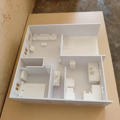 Mô hình kiến trúc ngôi nhà thu nhỏ in 3D chi tiết
