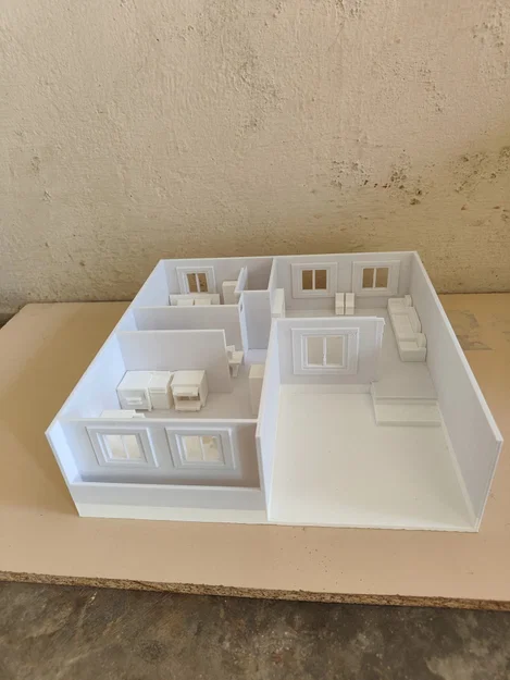 Mô hình kiến trúc ngôi nhà thu nhỏ in 3D chi tiết - Image 2