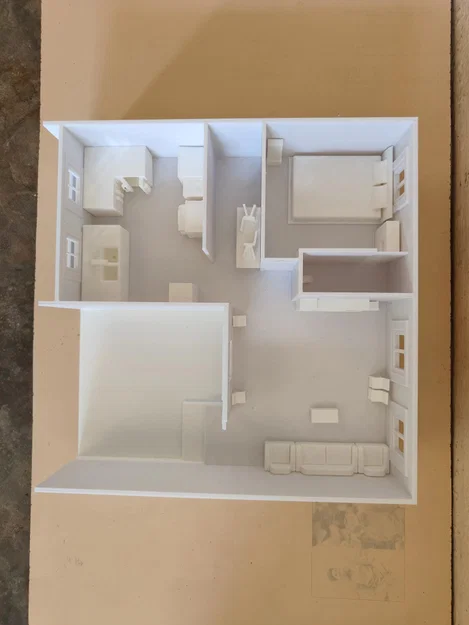 Mô hình kiến trúc ngôi nhà thu nhỏ in 3D chi tiết - Image 5