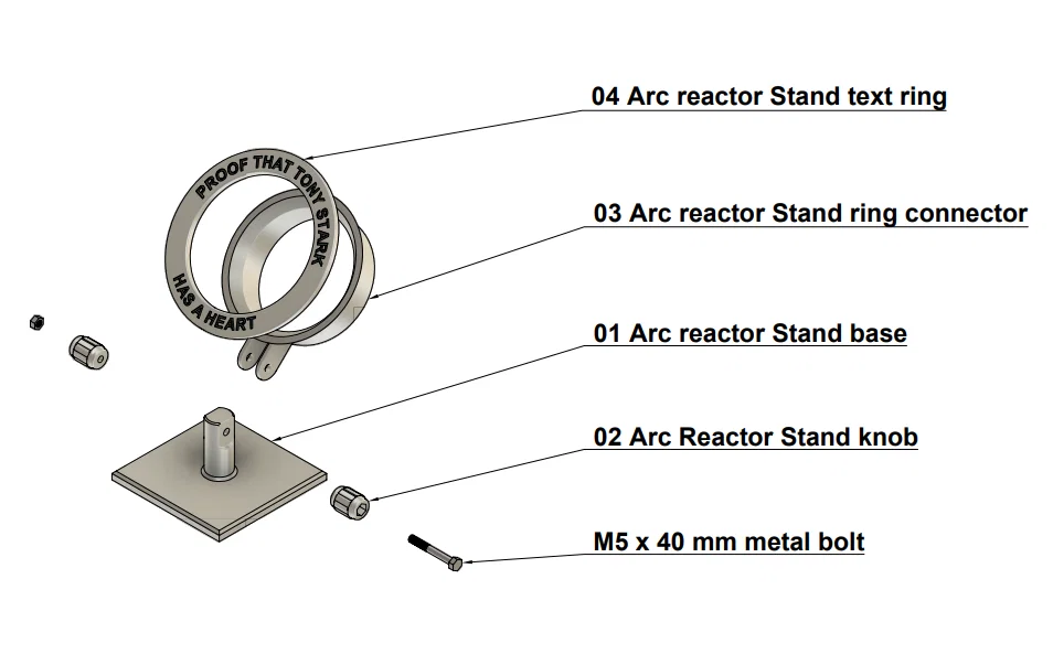 Arc Reactor (Palladium) kèm stand & đèn RGB SMART LED - Image 9