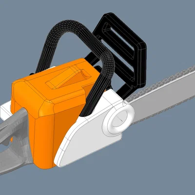 Mô hình máy cưa xích tỷ lệ 1/10 - Phiên bản tối ưu cho máy in 3D SLA