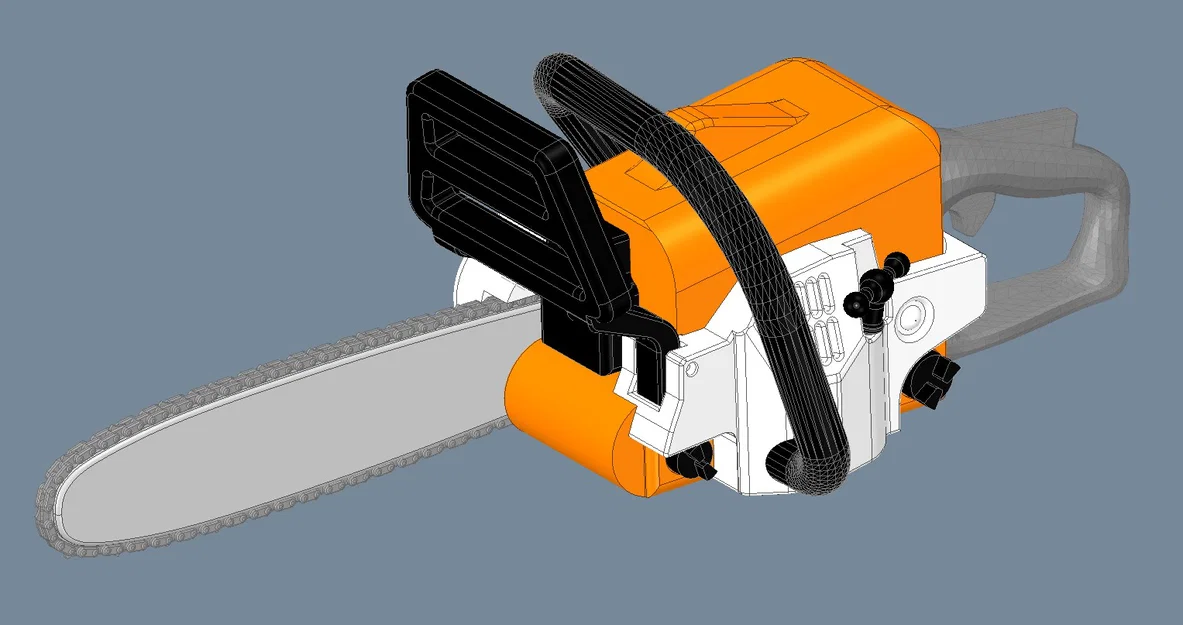 Mô hình máy cưa xích tỷ lệ 1/10 - Phiên bản tối ưu cho máy in 3D SLA - Image 4