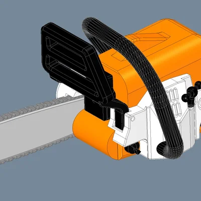 Mô hình máy cưa xích tỷ lệ 1/10 - Phiên bản tối ưu cho máy in 3D SLA