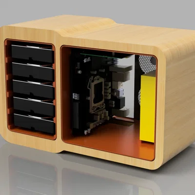 Bộ khung 3D in case máy tính Mini ITX 5 khay ổ cứng NAS