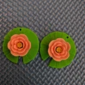 Bông tai hình lá sen 3D (Lilypad Earrings) xinh xắn và dễ thương - Thumbnail 3