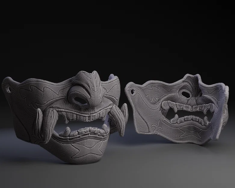 Mô hình Mặt nạ Samurai (Samurai Mask) in 3D tinh xảo - Image 1