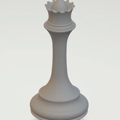 Mẫu 3D Chess Queen (Quân Hậu) - Tải file STL in 3D miễn phí