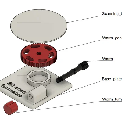Bàn xoay quét 3D (3D-scan turning table) in 3D