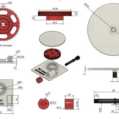 Bàn xoay quét 3D (3D-scan turning table) in 3D