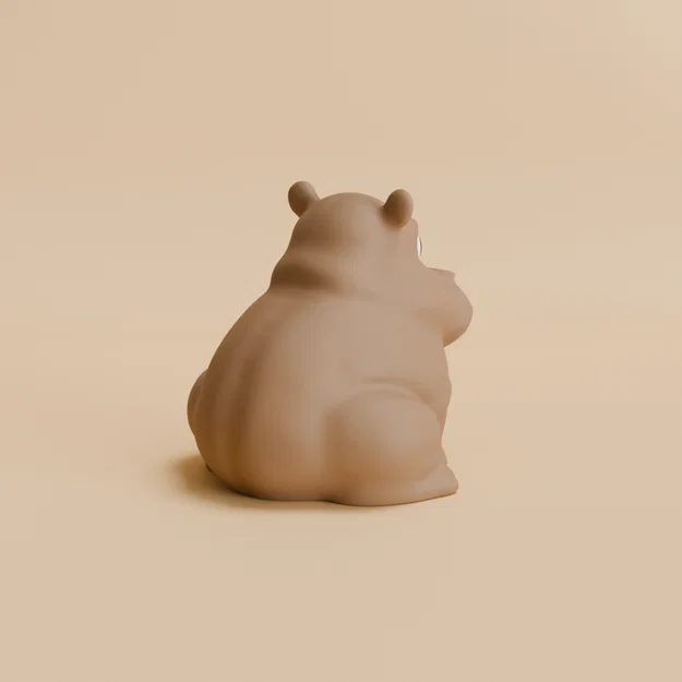 Mô hình chú hà mã mũm mĩm Happy Chonky Hippo trang trí siêu cute - Image 3
