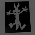 Bộ khuôn stencil in 3D hình hoạt hình Coyote và Road Runner - Thumbnail 4