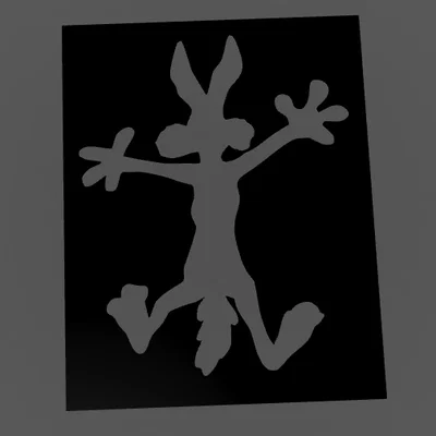 Bộ khuôn stencil in 3D hình hoạt hình Coyote và Road Runner