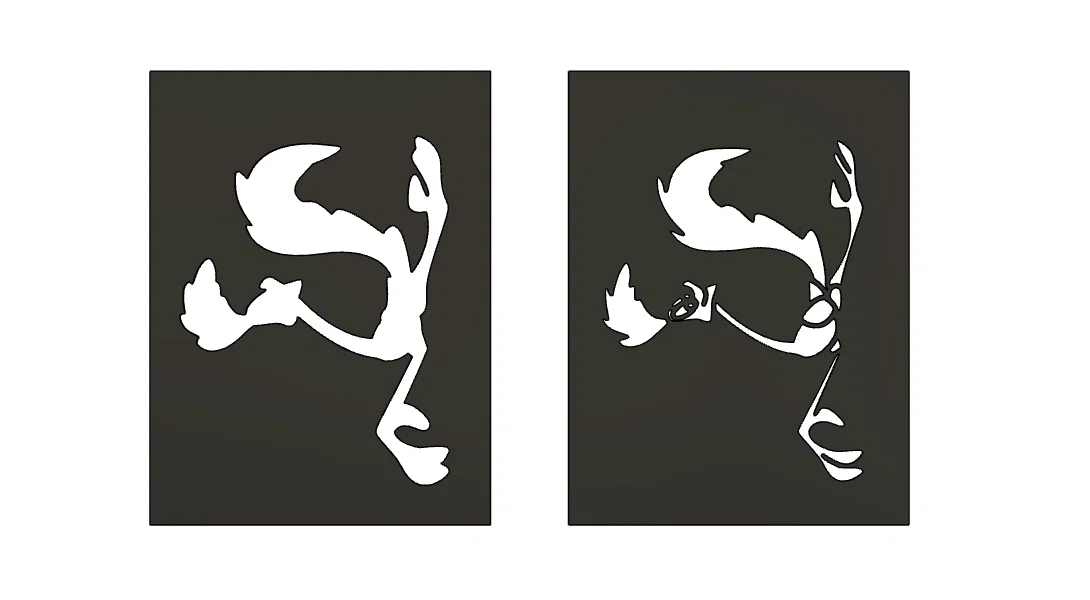 Bộ khuôn stencil in 3D hình hoạt hình Coyote và Road Runner - Image 6