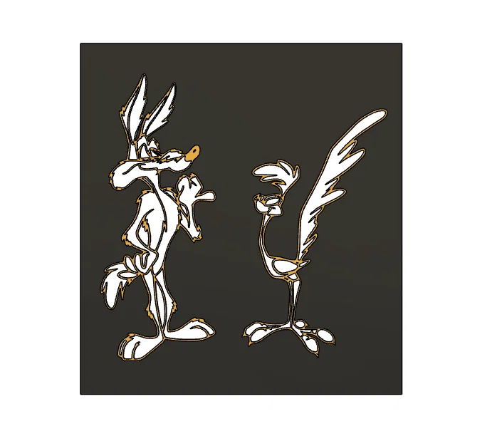Bộ khuôn stencil in 3D hình hoạt hình Coyote và Road Runner - Image 7