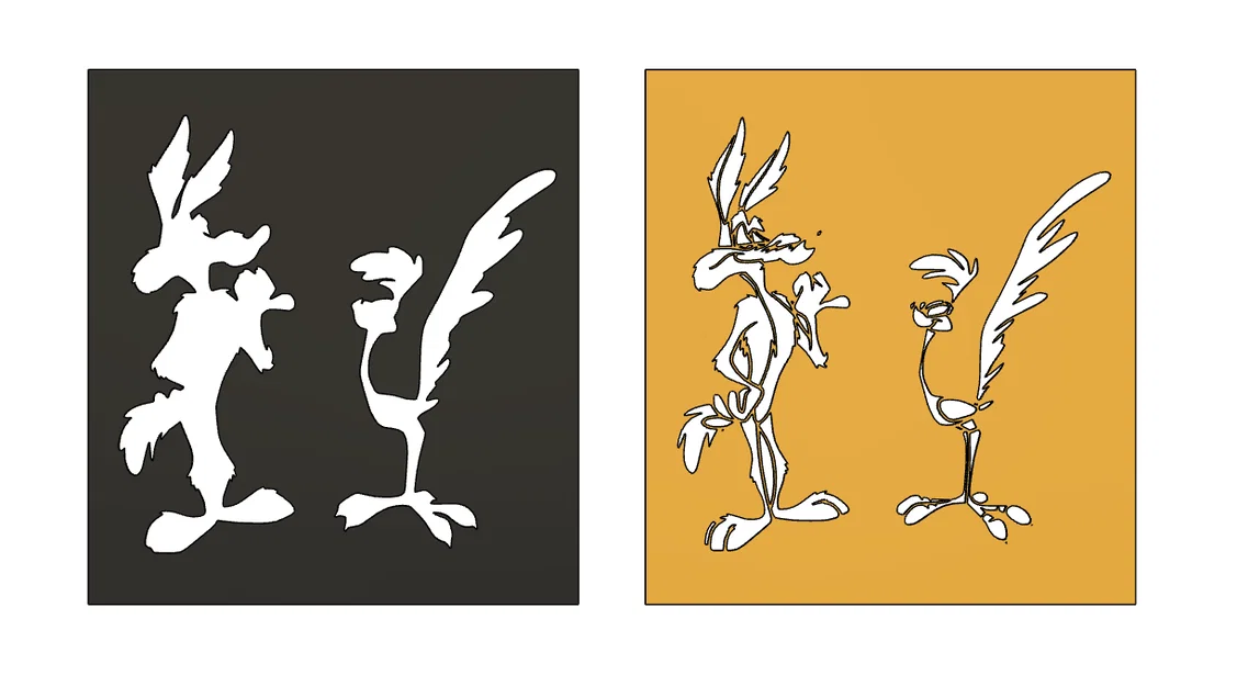 Bộ khuôn stencil in 3D hình hoạt hình Coyote và Road Runner - Image 8