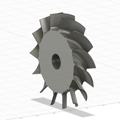 Tua-bin nước (Water Turbine) in 3D