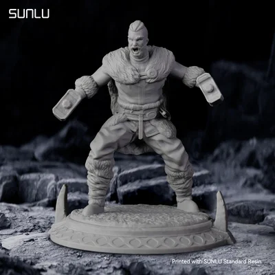 Viking_pose01_SUNLU – Mô hình Viking cầm búa in resin