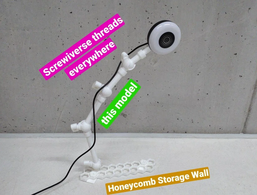 Tay đòn khớp cầu Screwiverse cho Honeycomb Storage Wall - Image 1