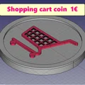 Đồng xu nhựa in 3D thay thế xe đẩy mua sắm (Shopping cart coin) - Thumbnail 1