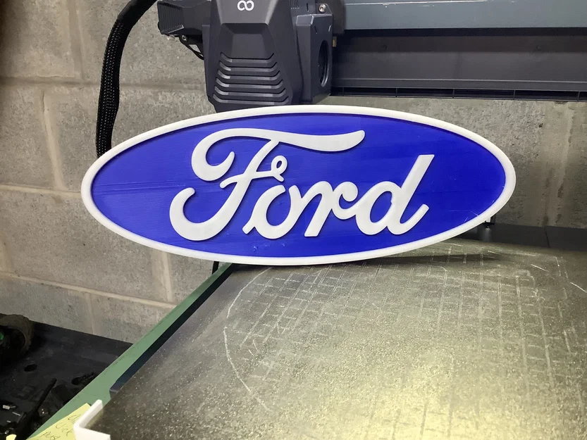 Mô hình logo Ford trang trí treo tường 3D cực đẹp - Image 1