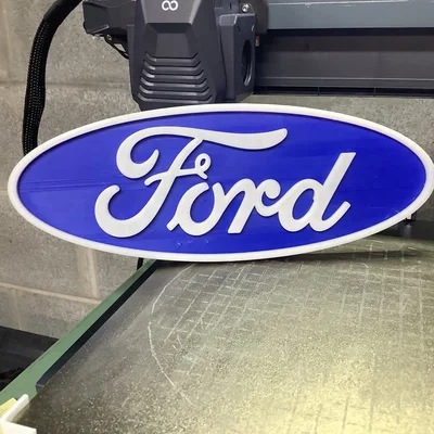Mô hình logo Ford trang trí treo tường 3D cực đẹp