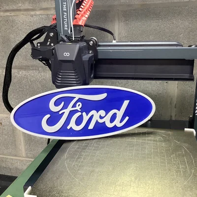 Mô hình logo Ford trang trí treo tường 3D cực đẹp