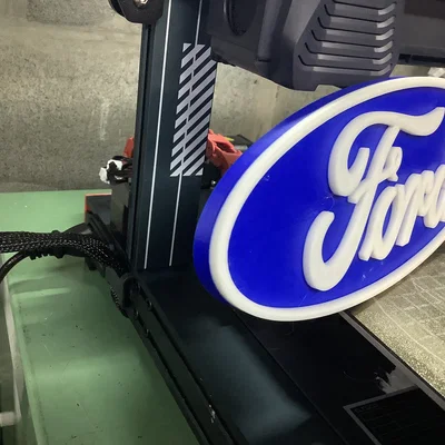 Mô hình logo Ford trang trí treo tường 3D cực đẹp
