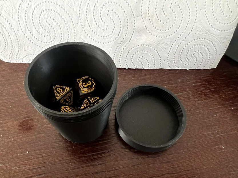 Cốc đựng xúc xắc RPG đơn giản kèm nắp đậy in 3D - Image 2