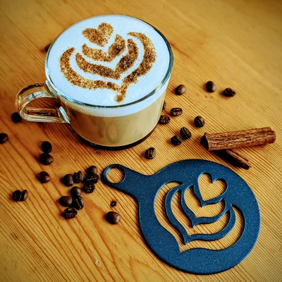 Mẫu Khuôn Latte Art Cho Cà Phê (Coffee Latte Art Template)