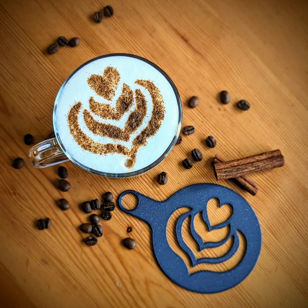 Mẫu Khuôn Latte Art Cho Cà Phê (Coffee Latte Art Template) - Image 3