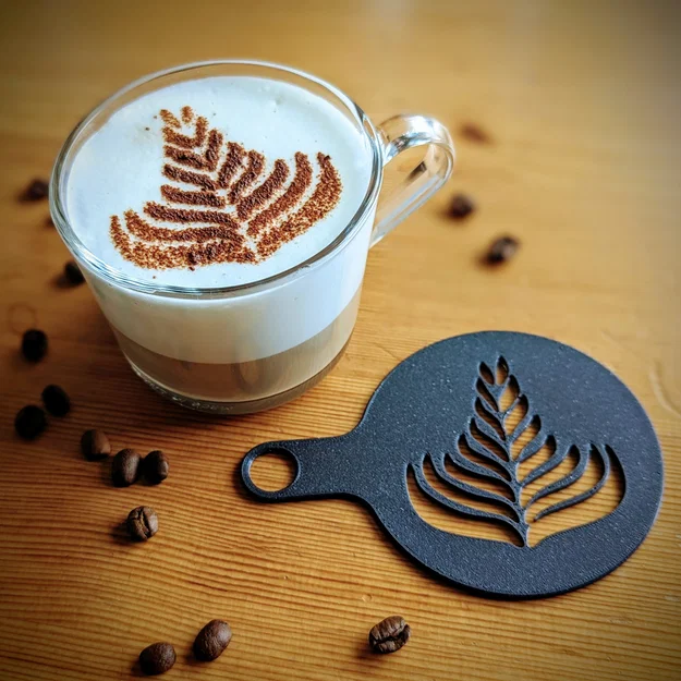Mẫu Khuôn Latte Art Cho Cà Phê (Coffee Latte Art Template) - Image 4