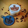 Mẫu Khuôn Latte Art Cho Cà Phê (Coffee Latte Art Template) - Thumbnail 6