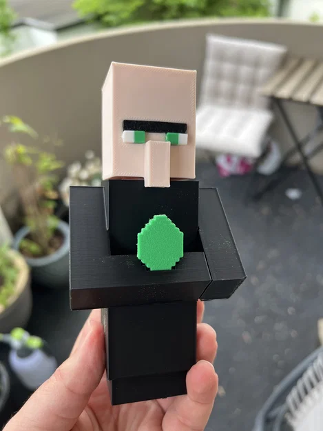 Dân Làng Minecraft (Minecraft Villager) cầm Emerald - Image 1