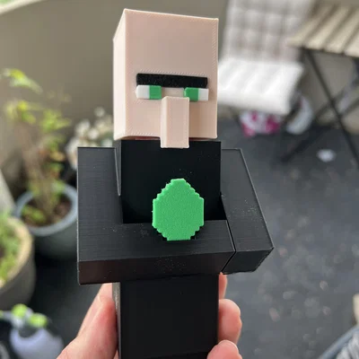 Dân Làng Minecraft (Minecraft Villager) cầm Emerald