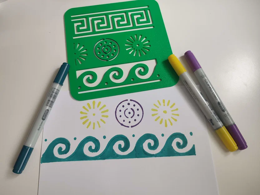 Khuôn mẫu trang trí họa tiết Hy Lạp cho thiệp và thư tay - Image 1