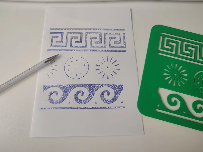 Khuôn mẫu trang trí họa tiết Hy Lạp cho thiệp và thư tay - Image 3