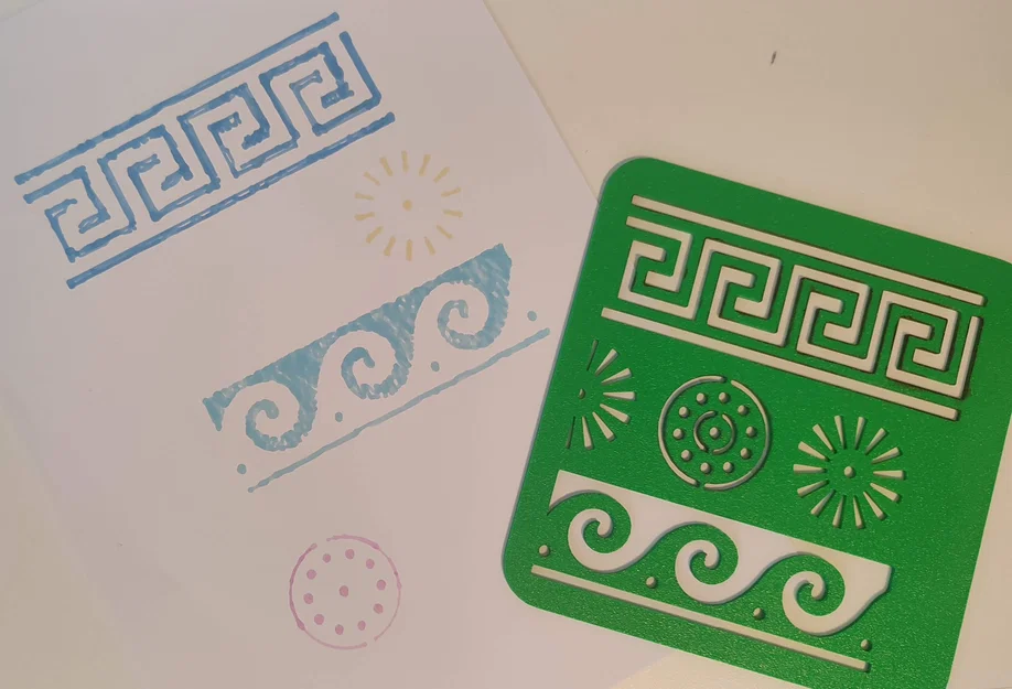 Khuôn mẫu trang trí họa tiết Hy Lạp cho thiệp và thư tay - Image 4