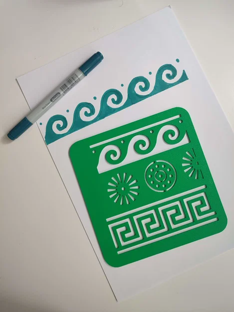 Khuôn mẫu trang trí họa tiết Hy Lạp cho thiệp và thư tay - Image 5