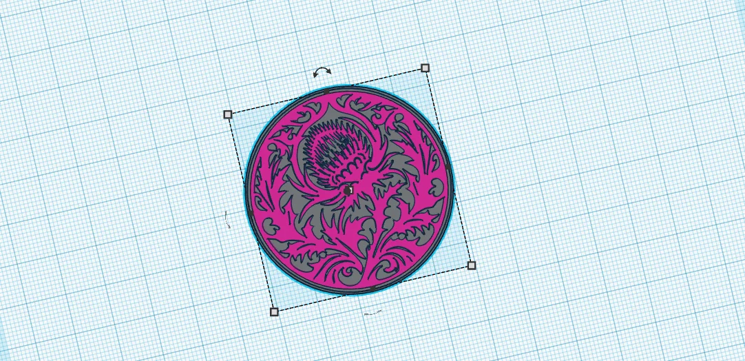 Mô hình trang trí họa tiết hoa Thistle 3D đa năng - Image 2