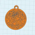 Mô hình trang trí họa tiết hoa Thistle 3D đa năng - Thumbnail 3