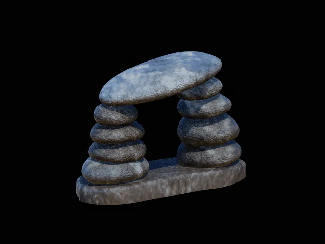 Mô hình cổng đá trang trí hồ cá và bể terrarium in 3D - Image 1